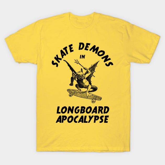 Skate Demons in Longboard Apocalypse T-Shirt by atomguy